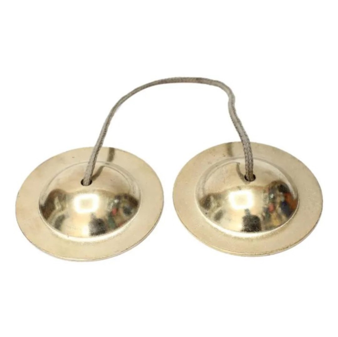 Brass Manjira Jhyamta Cymbals (Pair) thumbnail 2
